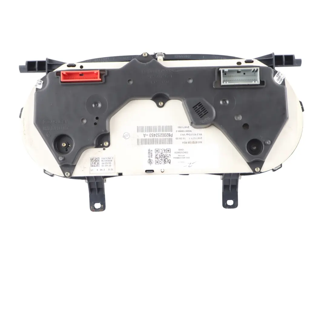 Speedometer Instrument Cluster Diesel Manual to NIssan Primastar X83 with Part number 8200252453 NIssan Primastar X83 Speedometer Instrument Cluster Diesel Manual - SKU RHD-8200252453 - Part number 8200252453