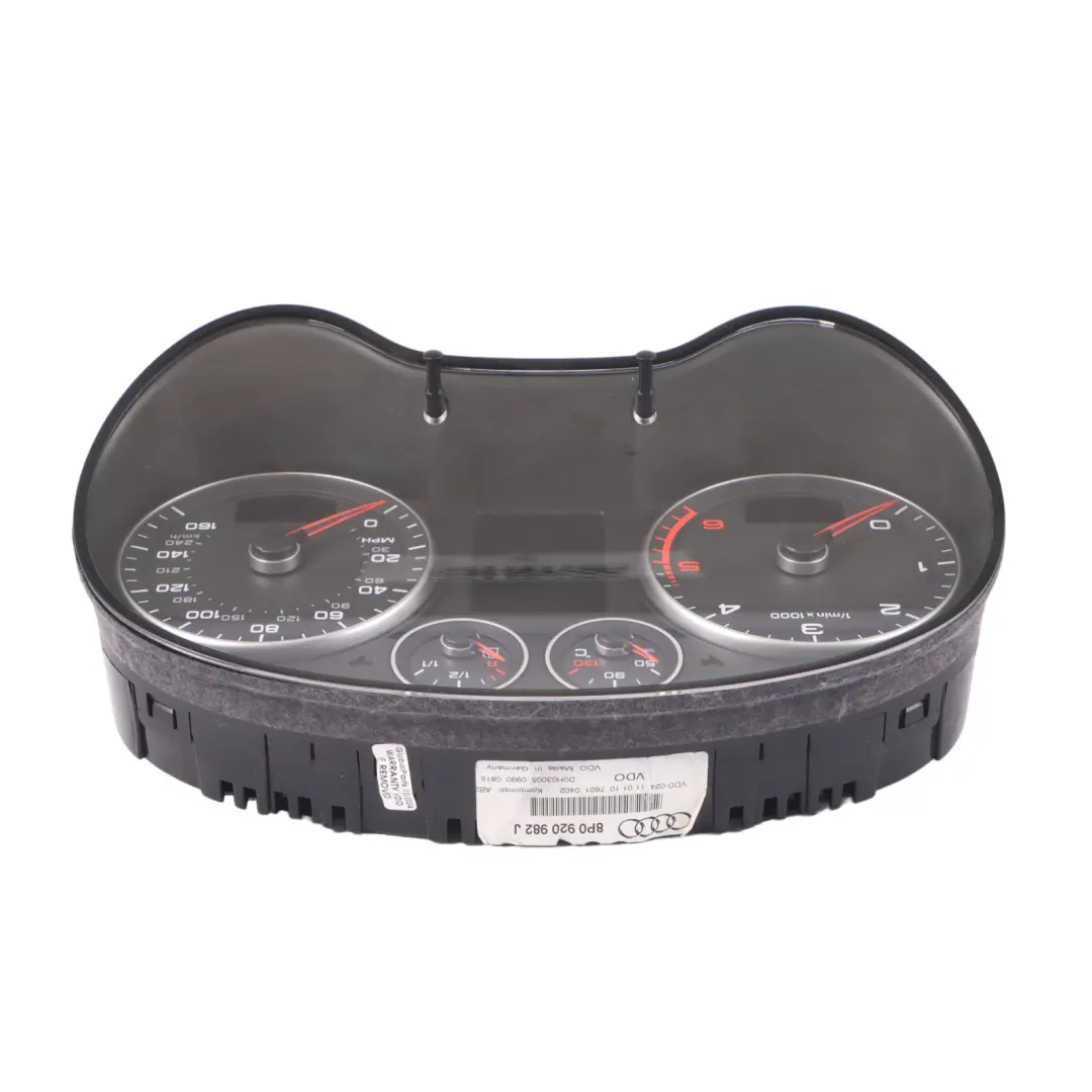 Instrument Cluster Speedo Clocks Manual to Audi A3 8P 2.0 TDI Diesel with Part number 8P0920982J Audi A3 8P 2.0 TDI Diesel Instrument Cluster Speedo Clocks Manual - SKU RHD-8P0920982J - Part number 8P0920982J
