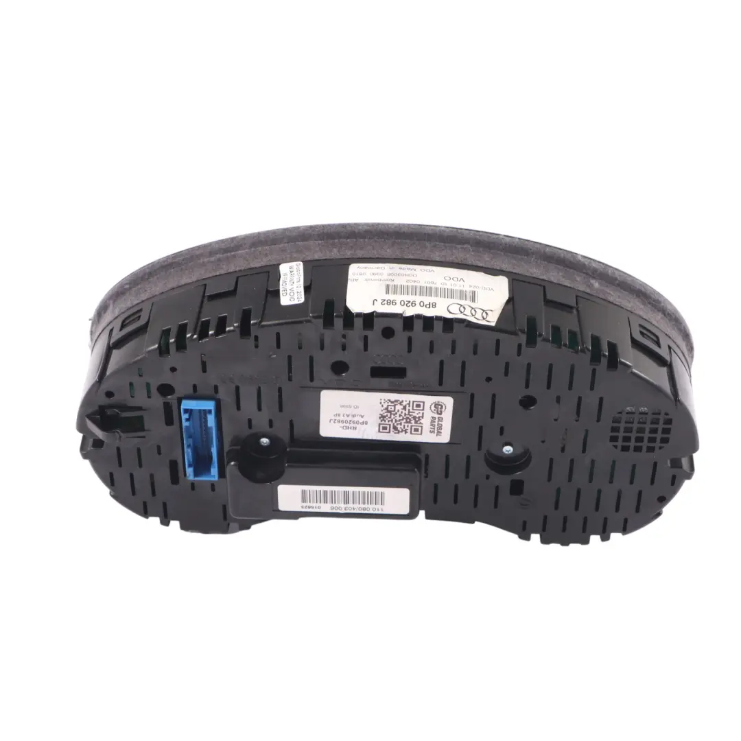 Audi A3 8P 2.0 TDI Diesel Instrument Cluster Speedo Clocks Manual - SKU RHD-8P0920982J - Part number 8P0920982J