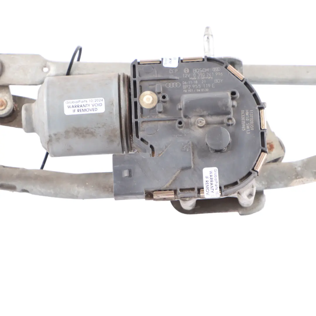 Audi A3 8P Front Wiper Windscreen Motor Linkage Mechanism - SKU RHD-8P2955023K - Part number 8P2955023K