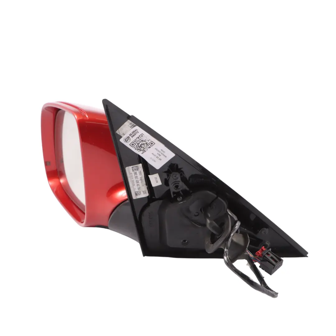Audi Q5 8R Electric Mirror Wing Glass Left N/S Volcano Red Y3M - SKU RHD-8R2857409AN-VRE - Part number 8R2857409AN
