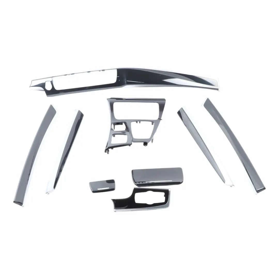 Dashboard Strip Trim Dash Cup Holder Cover Panel Perlglanz Chrom Set to BMW F10 F11 with Part number 9192934 BMW F10 F11 Dashboard Strip Trim Dash Cup Holder Cover Panel Perlglanz Chrom Set - SKU rhd-9192934-1 - Part number 9192934