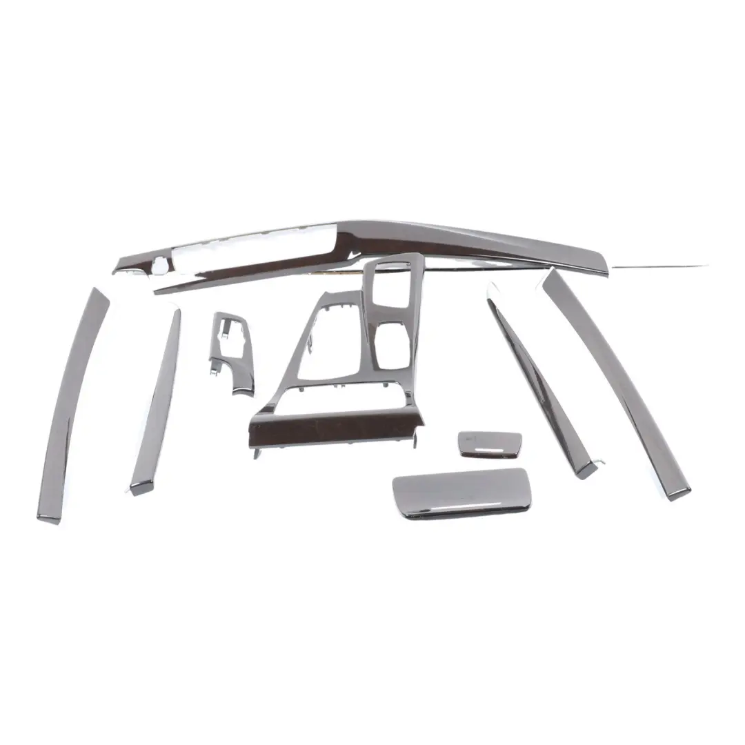 Dashboard Cover Decor Strip Trim Fine Wood Perlglanz Chrom Set to BMW F10 with Part number 9192940 BMW F10 Dashboard Cover Decor Strip Trim Fine Wood Perlglanz Chrom Set - SKU RHD-9192940-1 - Part number 9192940