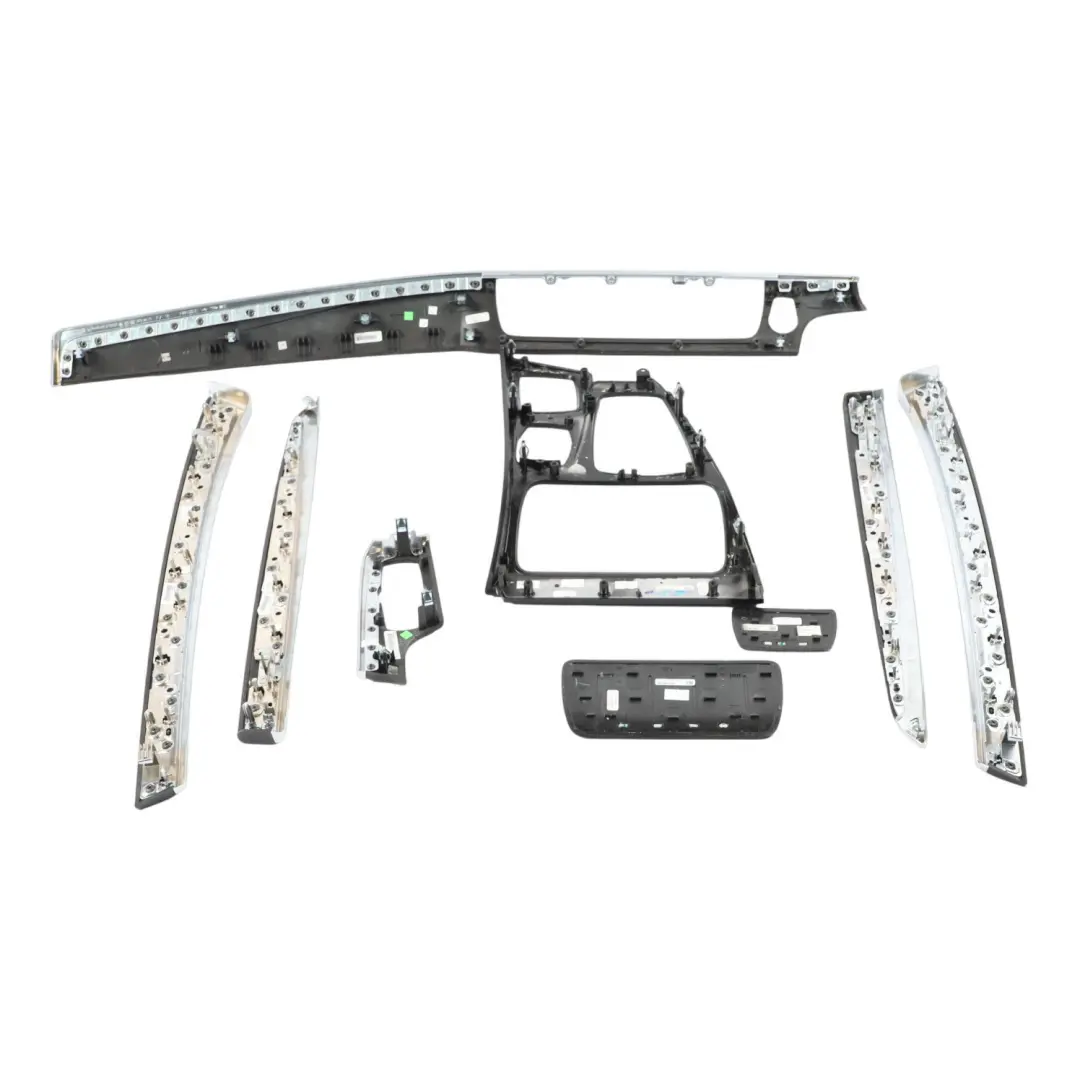 Dashboard Cover Decor Strip Trim Fine Wood Perlglanz Chrom Set to BMW F10 with Part number 9192940 BMW F10 Dashboard Cover Decor Strip Trim Fine Wood Perlglanz Chrom Set - SKU RHD-9192940-1 - Part number 9192940