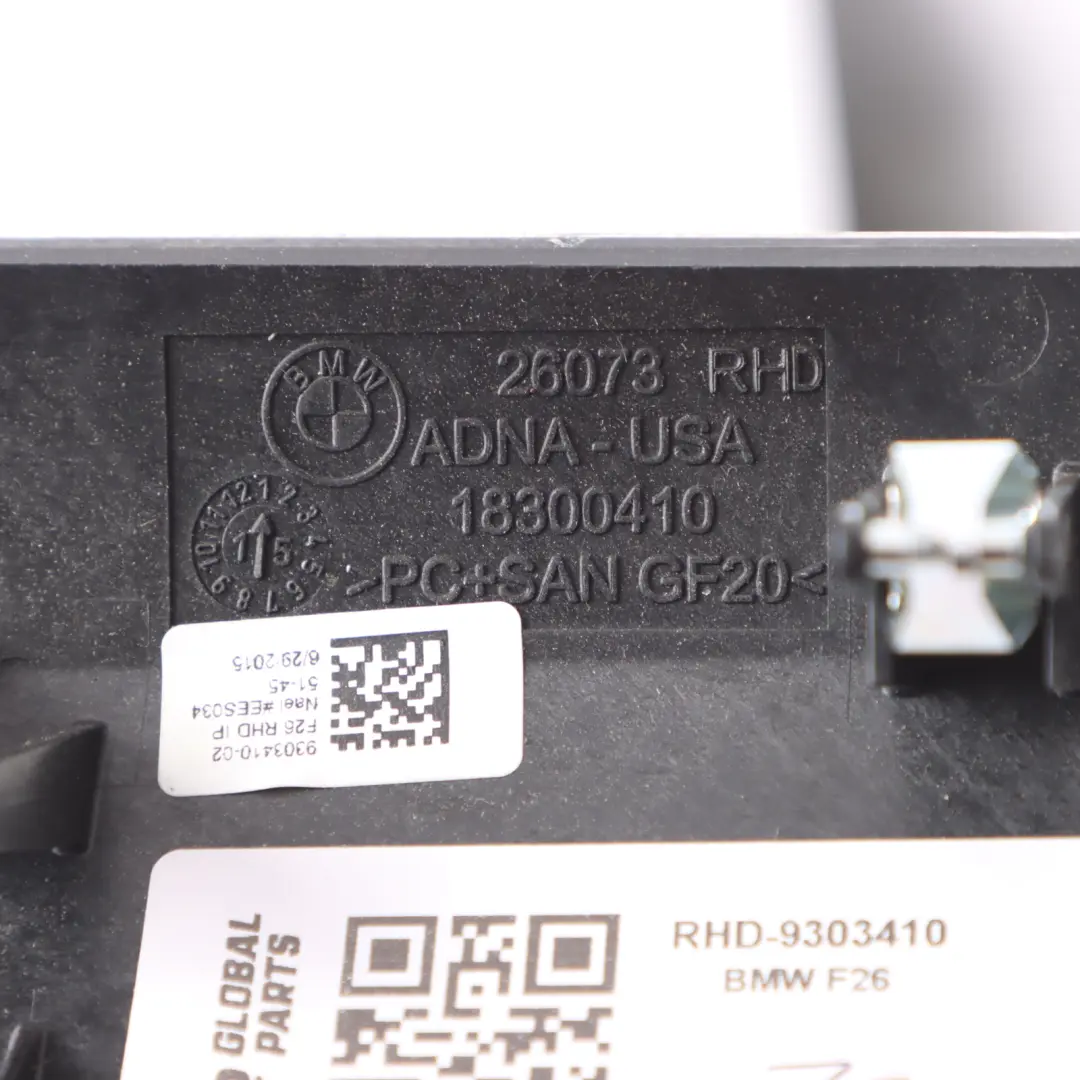 Decor Trim Instrument Panel Dashboard Cover Brushed Aluminium to BMW X4 F26 with Part number 9303410 BMW X4 F26 Decor Trim Instrument Panel Dashboard Cover Brushed Aluminium - SKU RHD-9303410 - Part number 9303410