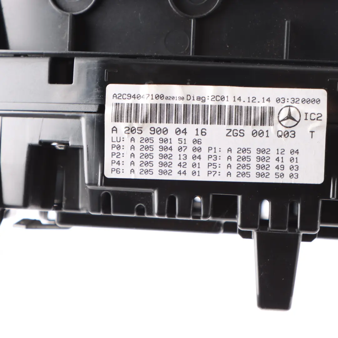 Instrument Cluster Speedo Meter Clock Automatic to Mercedes W205 Diesel with Part number A2059000416 Mercedes W205 Diesel Instrument Cluster Speedo Meter Clock Automatic - SKU RHD-A2059000416 - Part number A2059000416