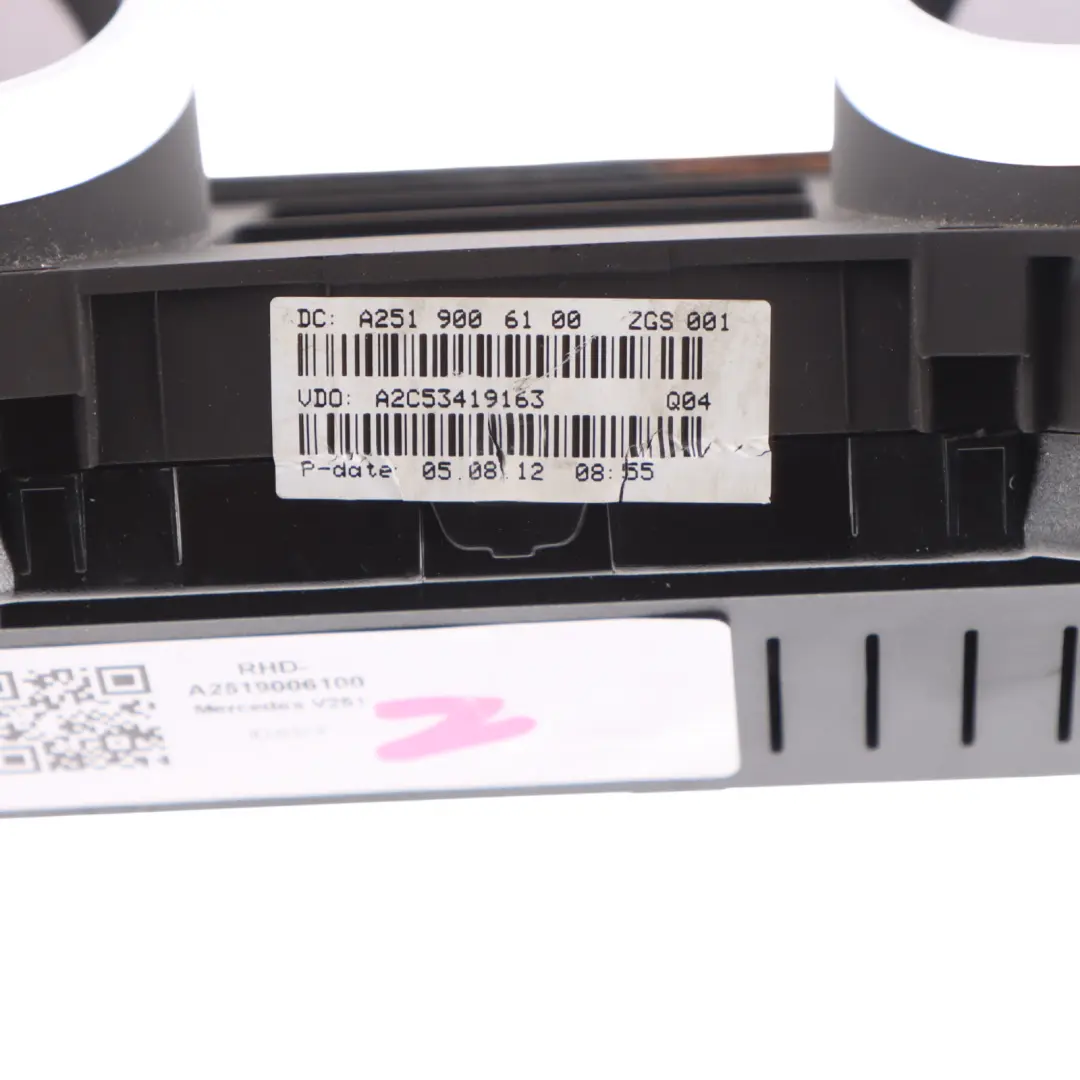 Instrument Cluster Speedometer Speedo OM642 Diesel A1715401747 to Mercedes W251 with Part number A2519006100 Mercedes W251 Instrument Cluster Speedometer Speedo OM642 Diesel A1715401747 - SKU RHD-A2519006100 - Part number A2519006100