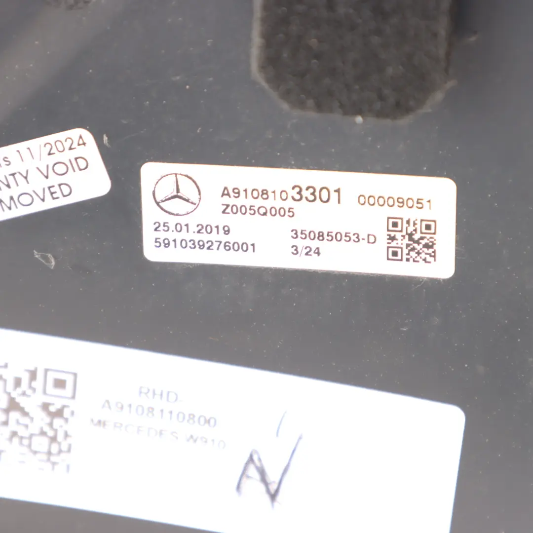 Front Door Mirror Wing Right O/S View to Mercedes W910 with Part number A9108110800 Mercedes W910 Front Door Mirror Wing Right O/S View - SKU RHD-A9108110800 - Part number A9108110800