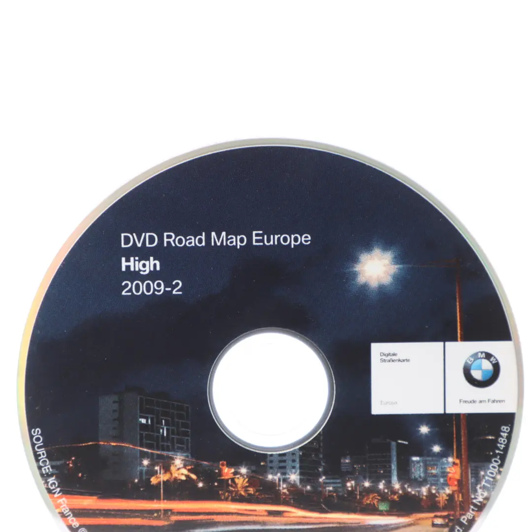 Disc High Navigation DVD 2009-2 Road Map Europe to BMW with Part number T1000 BMW Disc High Navigation DVD 2009-2 Road Map Europe - SKU T1000-14848 - Part number T1000