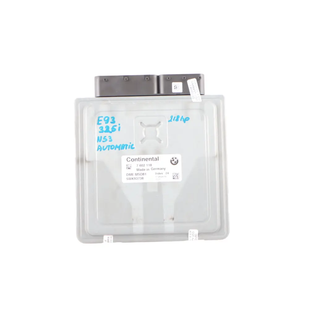 BMW E60 LCI E90 E91 325i 525i N54B30A ECU Kit DME CAS3 Key Automatic - SKU 7602118-4 - Part number 7602118