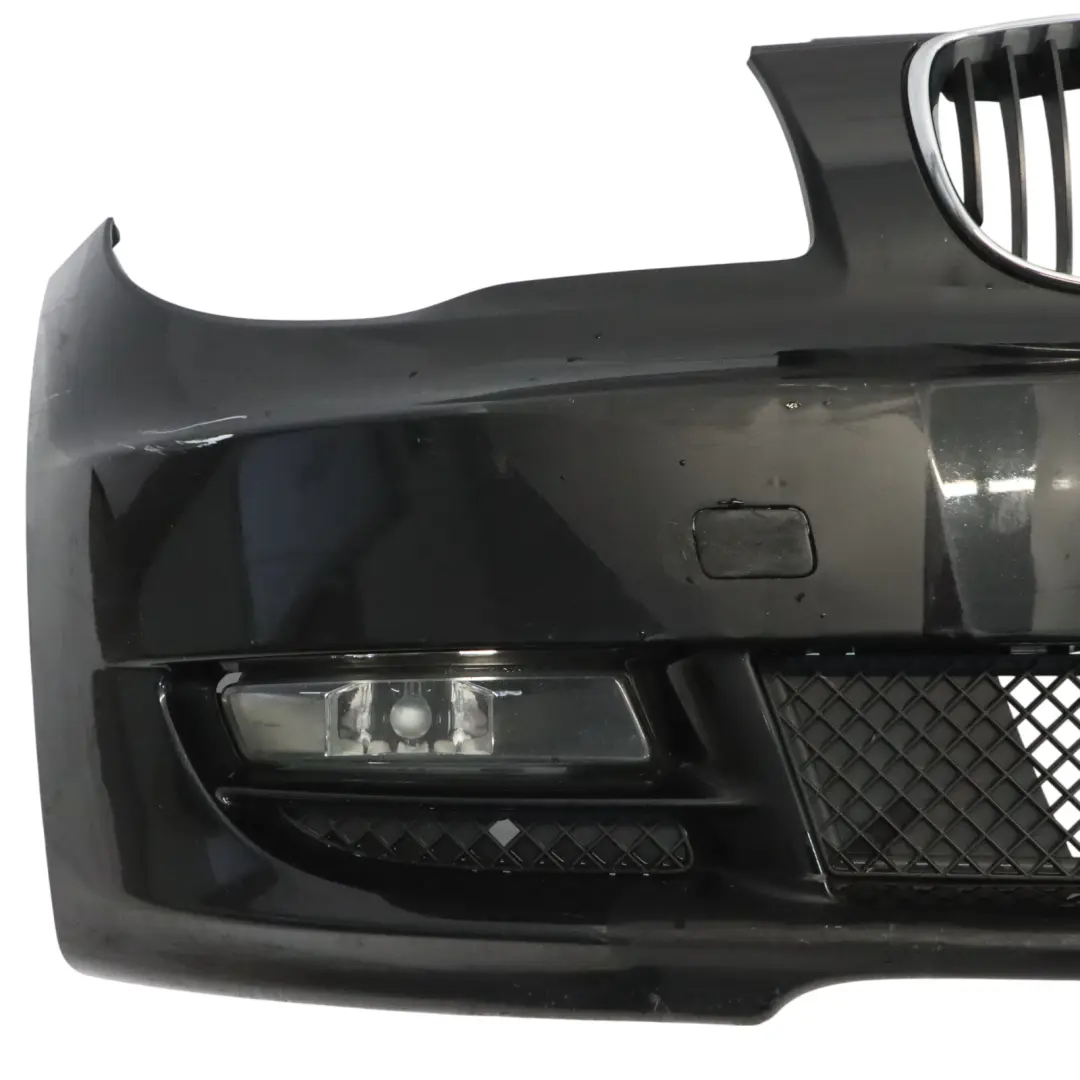 BMW E82 E88 Front Bumper Trim Covering Black Sapphire Metallic - 475 - SKU 0036079-BS - Part number 0036079