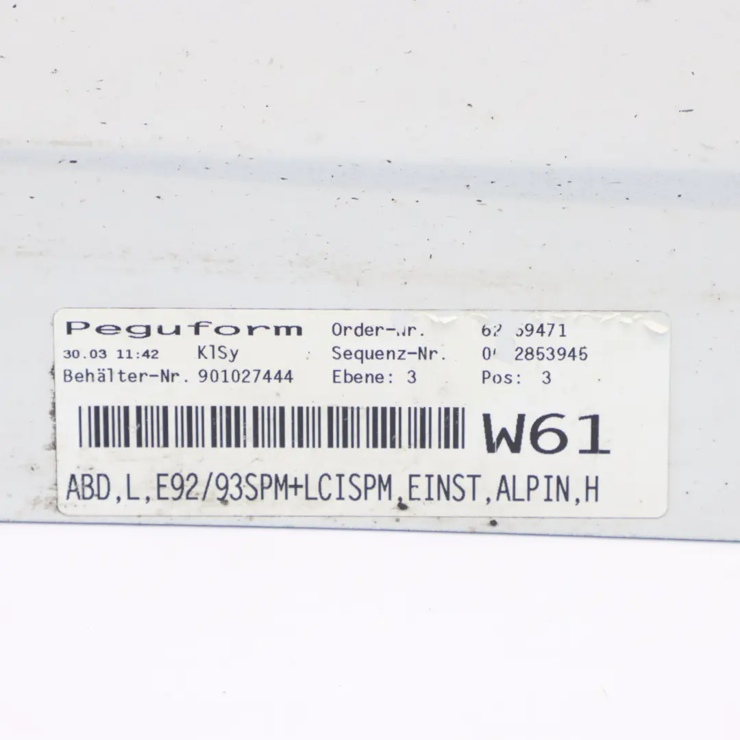 BMW E92 E93 Gonna laterale M Sport Coprire davanzale sinistra Alpinweiss - 300 - SKU 0036123-AW1 - Numero di parte 0036123