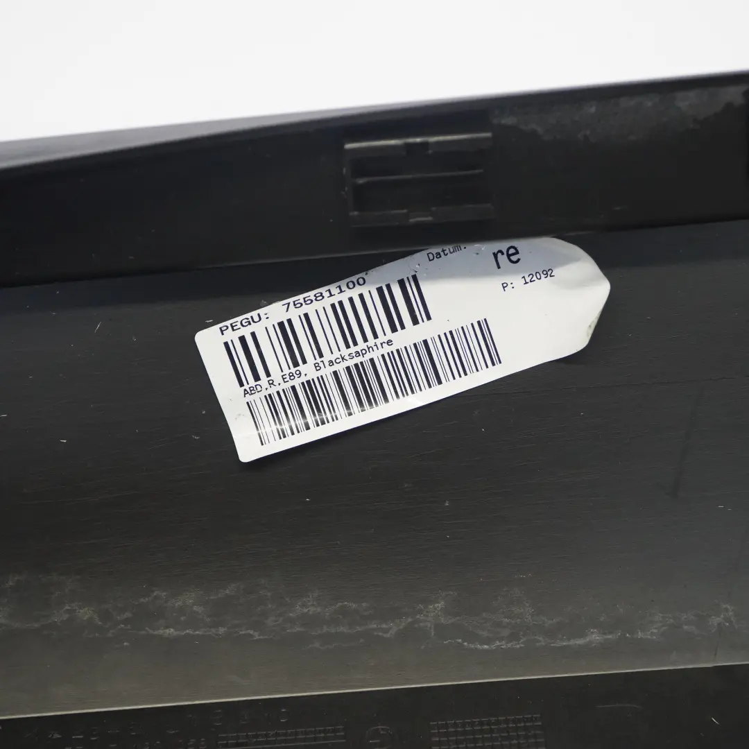 BMW Z4 E89 Gonna laterale anteriore destra Black Sapphire Metallic - 475 - SKU 0037524-BS - Numero di parte 0037524