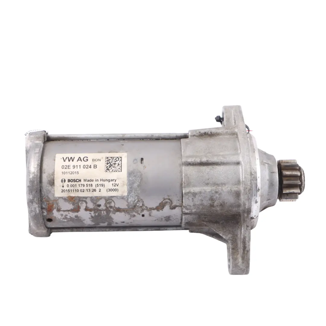  Starter Motor VW Golf GTI Audi Seat Skoda Petrol CJX CHHA Bosch 1.1KW - SKU 02E911024B - Part number 02E911024B