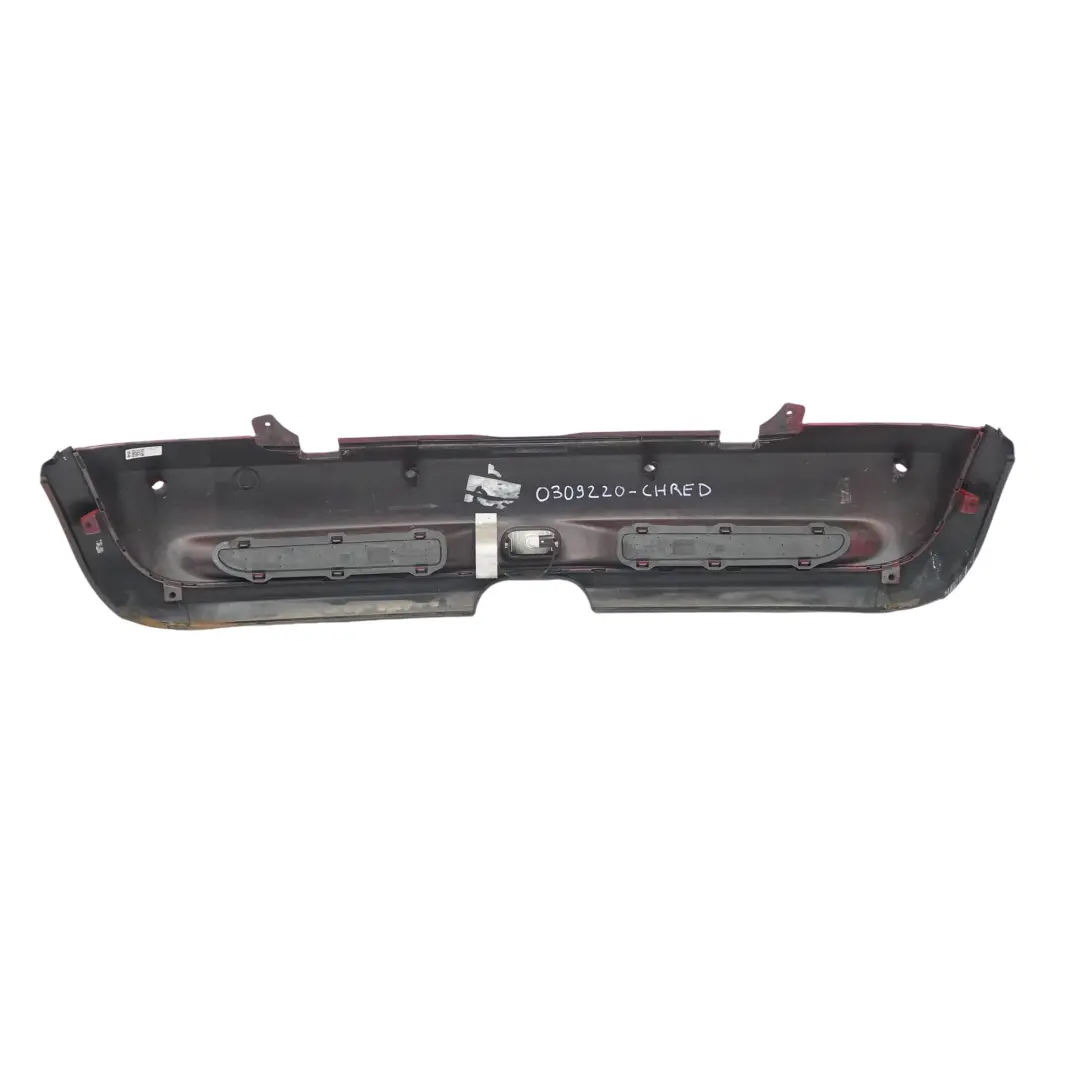 Complete Rear Bumper PDC Panel Chili Red - 851 to Mini R52 Cabrio Cooper S with Part number 0309220 Mini R52 Cabrio Cooper S Complete Rear Bumper PDC Panel Chili Red - 851 - SKU 0309220-CHRED - Part number 0309220