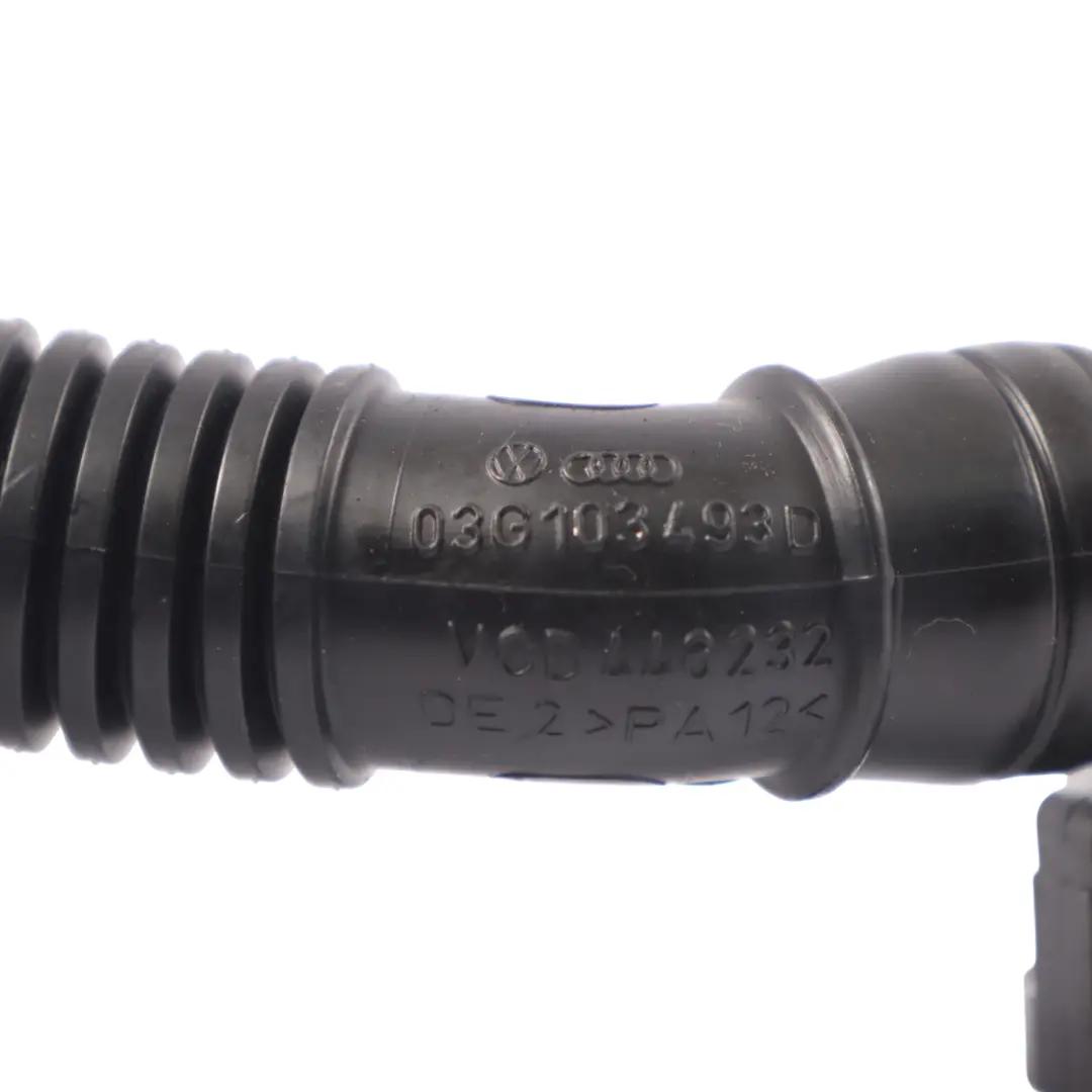 Ligne de tuyau d'évent reniflard diesel pour Audi A3 8P 1.9 TDI BLS à propos du numéro de pièce 03G103493D Audi A3 8P 1.9 TDI BLS Ligne de tuyau d'évent reniflard diesel - SKU 03G103493D - Numéro de pièce 03G103493D
