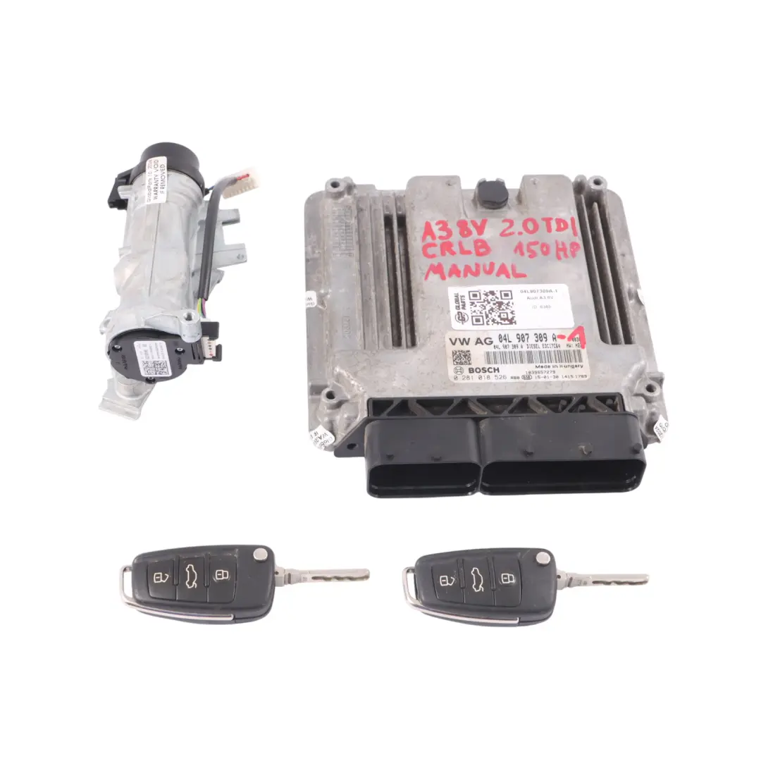 CRLB 150HP Motor Kit ECU Encendido 2 Llaves Manual para Audi A3 8V 2.0 TDI con número de pieza 04L907309A Audi A3 8V 2.0 TDI CRLB 150HP Motor Kit ECU Encendido 2 Llaves Manual - SKU 04L907309A-1 - Número de pieza 04L907309A
