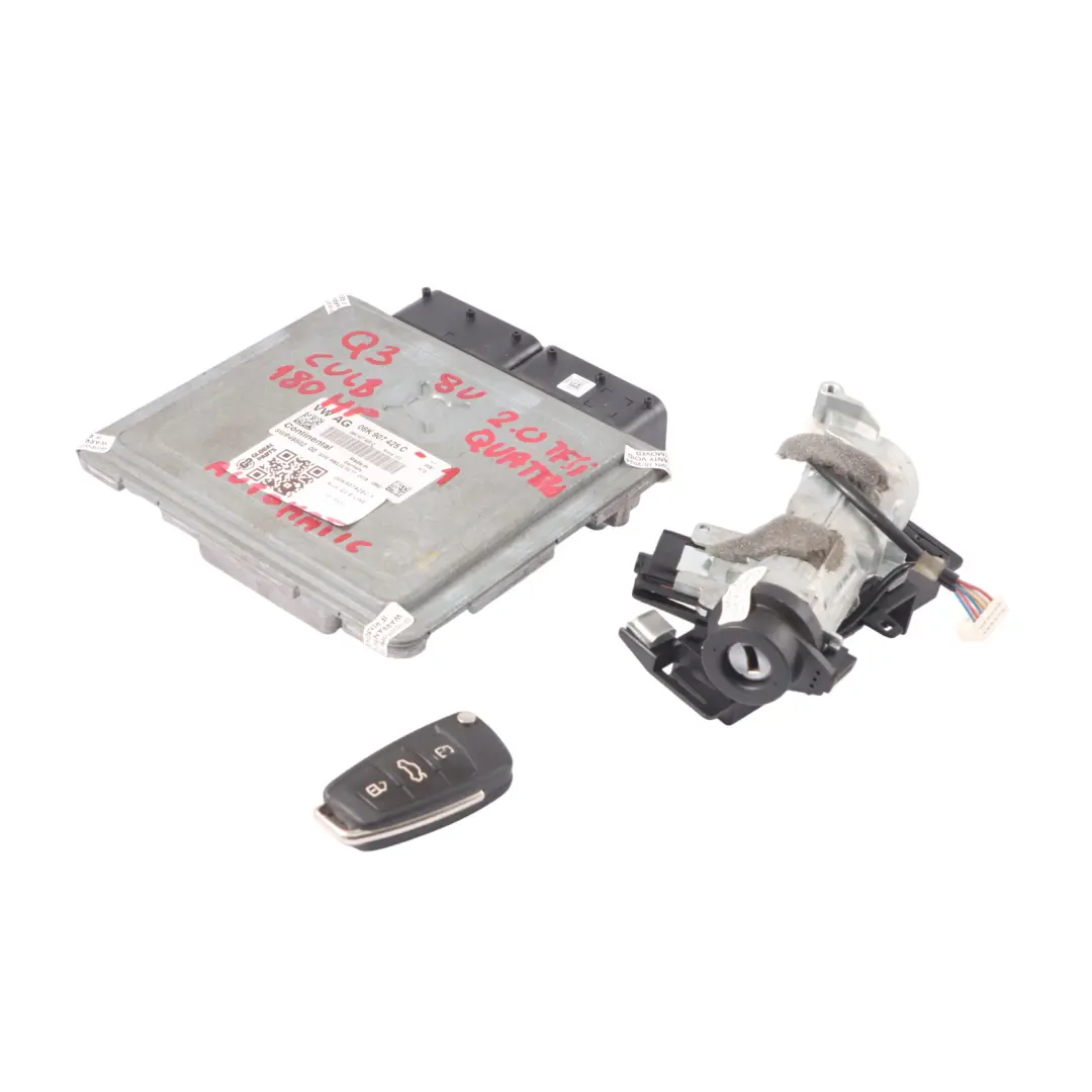Audi Q3 8U 2.0 TFSI CULB 180HP Quattro Engine ECU Kit 06K907425C Ignition + Key - SKU 06K907425C-1 - Part number 06K907425C-1