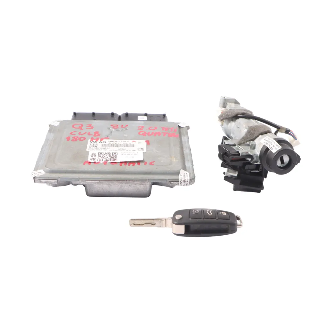 Audi Q3 8U 2.0 TFSI CULB 180HP Quattro Engine ECU Kit 06K907425C Ignition + Key - SKU 06K907425C-1 - Part number 06K907425C-1