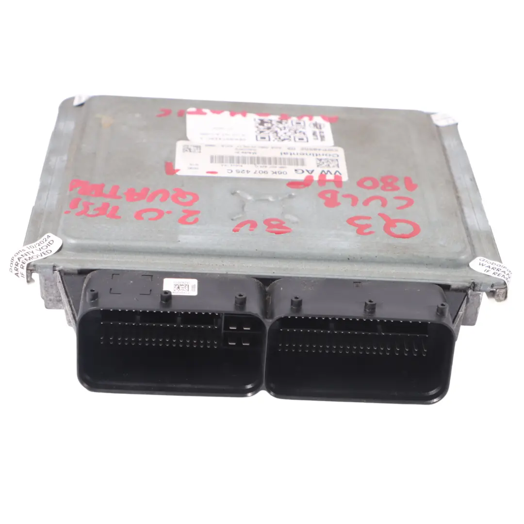 Audi Q3 8U 2.0 TFSI CULB 180HP Quattro Engine ECU Kit 06K907425C Ignition + Key - SKU 06K907425C-1 - Part number 06K907425C-1