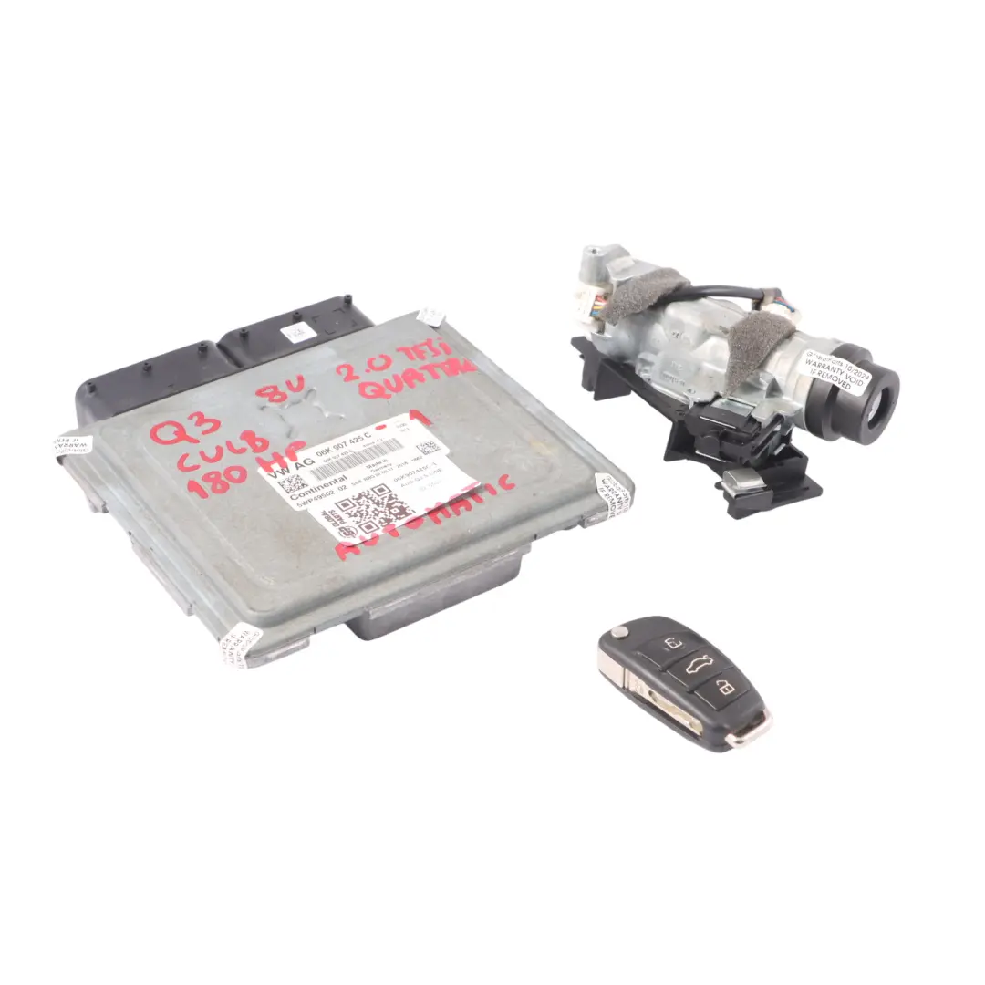 Audi Q3 8U 2.0 TFSI CULB 180HP Quattro Engine ECU Kit 06K907425C Ignition + Key - SKU 06K907425C-1 - Part number 06K907425C-1