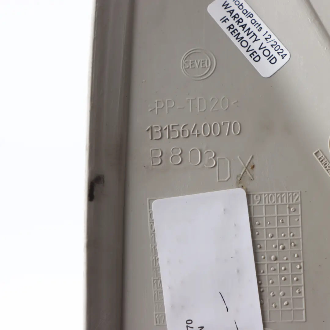 Citroen Relay Column A Pillar Trim Cover Panel Front Right O/S Beige to with Part number 1315640070 Citroen Relay Column A Pillar Trim Cover Panel Front Right O/S Beige - SKU 1315640070 - Part number 1315640070