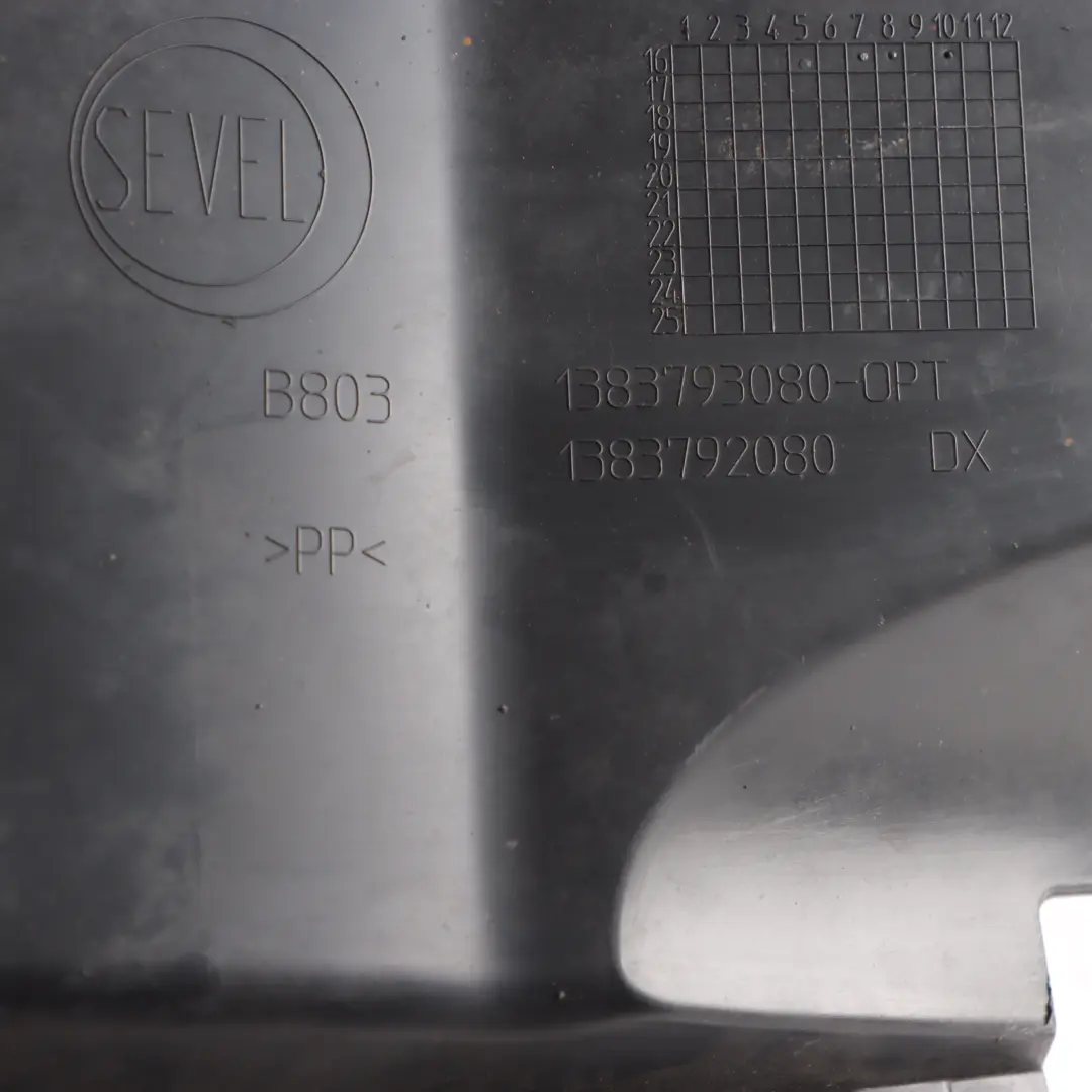 Citroen Relay Front Wheel Arch Liner Housing Inner Fender Right O/S to with Part number 1383793080 Citroen Relay Front Wheel Arch Liner Housing Inner Fender Right O/S - SKU 1383793080 - Part number 1383793080