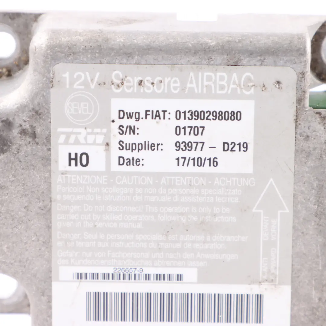 Module Citroen Relay Peugeot Boxer Bag Sensor Control Unit to Air with Part number 1390298080 Air Module Citroen Relay Peugeot Boxer Bag Sensor Control Unit - SKU 1390298080 - Part number 1390298080