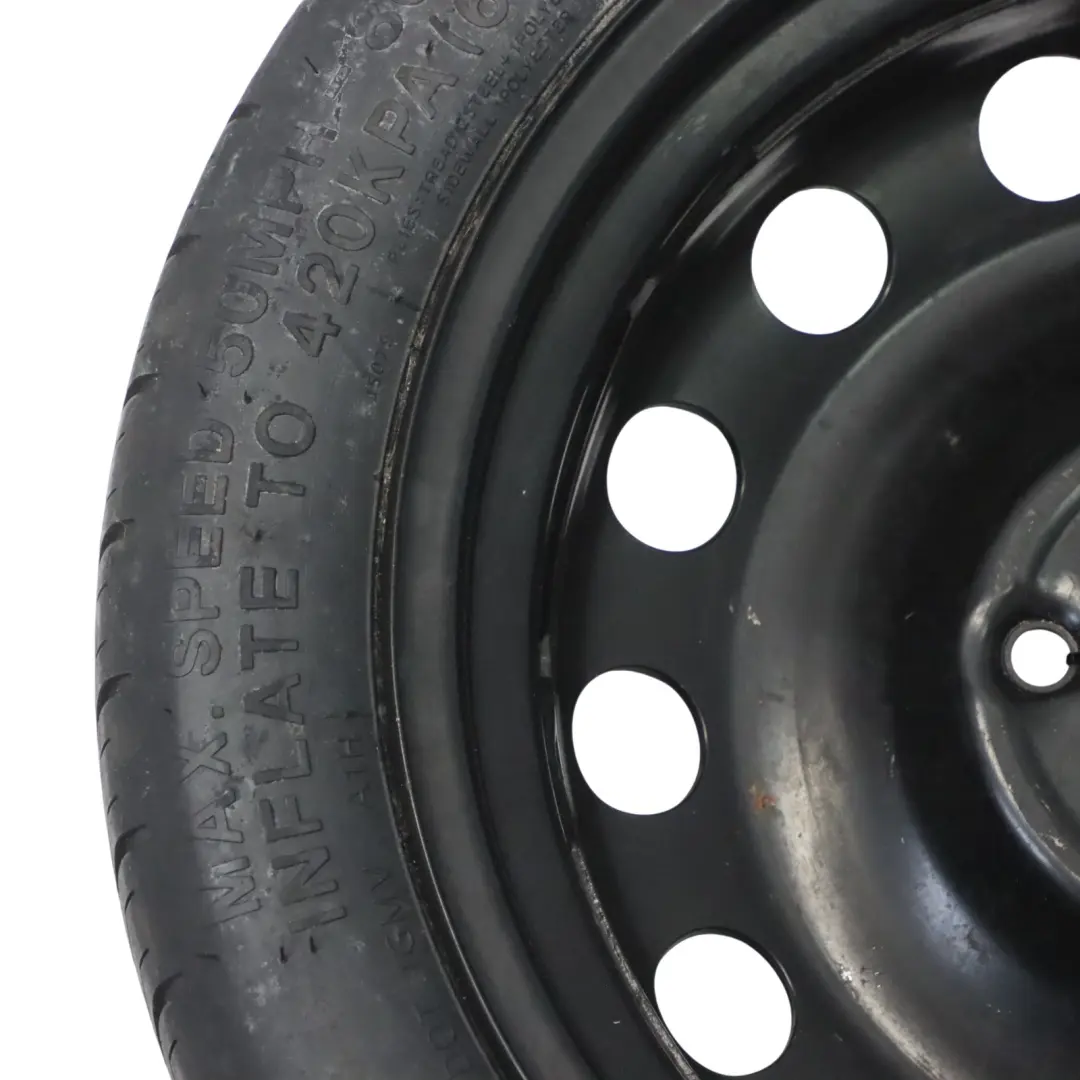 Steel Spare Wheel Space Saver 16" 125/70 to Volkswagen Golf Mk7 with Part number 1K0601027BT Volkswagen Golf Mk7 Steel Spare Wheel Space Saver 16" 125/70 - SKU 1K0601027BT - Part number 1K0601027BT