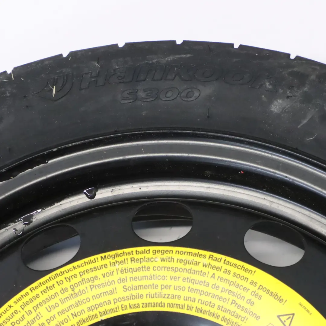 Roue secours Economiseur d'espace 16" 125/70 pour Volkswagen Golf Mk7 à propos du numéro de pièce 1K0601027BT Volkswagen Golf Mk7 Roue secours Economiseur d'espace 16" 125/70 - SKU 1K0601027BT - Numéro de pièce 1K0601027BT