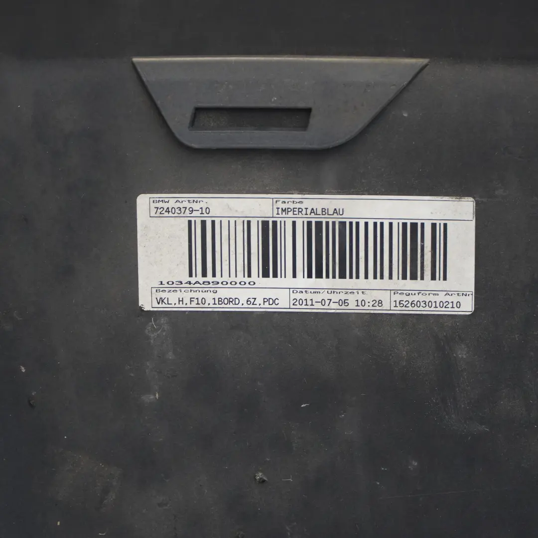 BMW F10 Rear Bumper Panel PDC Covering Imperial Blue Metallic - A89 - SKU 2182408-IBB1 - Part number 2182408