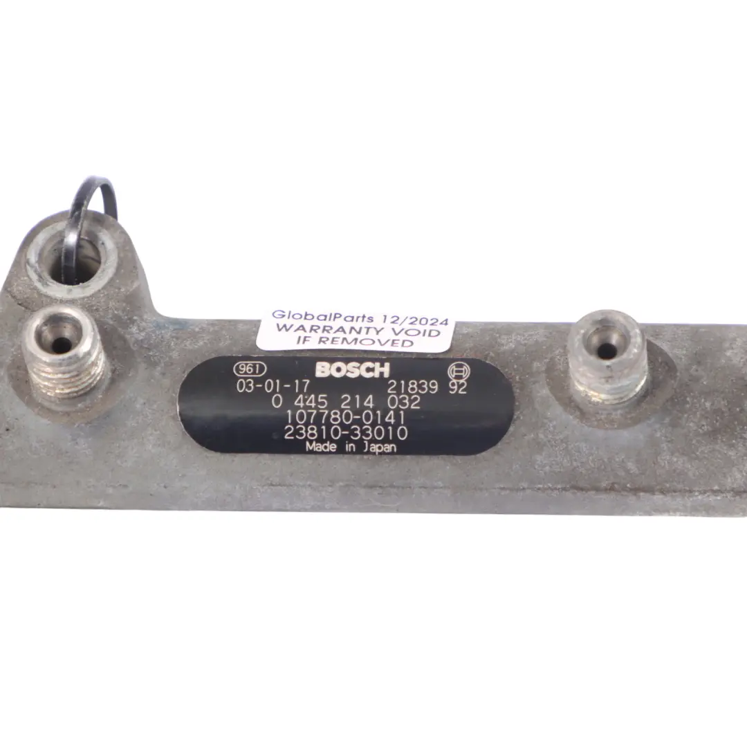 Mk1 1.4 1NDTV Diesel Fuel Injection Rail to Toyota Yaris with Part number 23810-33010 Toyota Yaris Mk1 1.4 1NDTV Diesel Fuel Injection Rail - SKU 23810-33010 - Part number 23810-33010