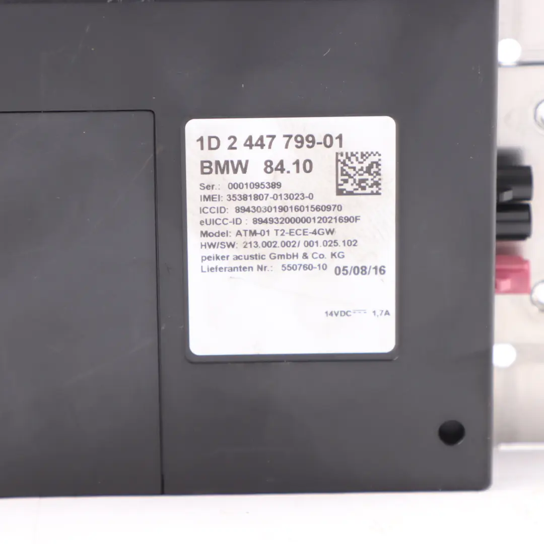 Moduł Sterownik Telematic Bluetooth do BMW M6 F13 X3 F25 F32 F33 o numerze 2447799 BMW M6 F13 X3 F25 F32 F33 Moduł Sterownik Telematic Bluetooth - SKU 2447799 - Numer Części 2447799