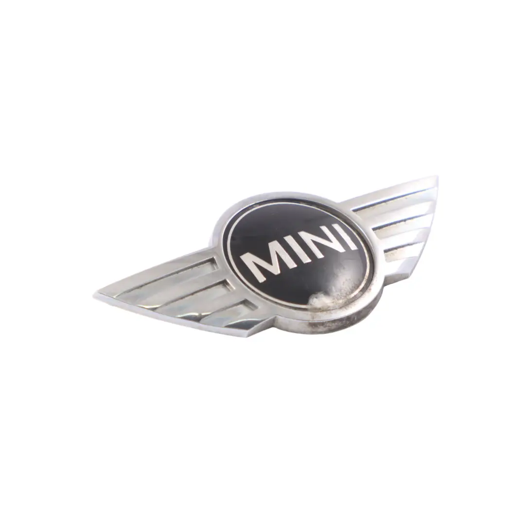 Mini R58 R59 Emblème de coffre arrière Etiquette Logo Badge Chrome - SKU 2759223 - Numéro de pièce 2759223