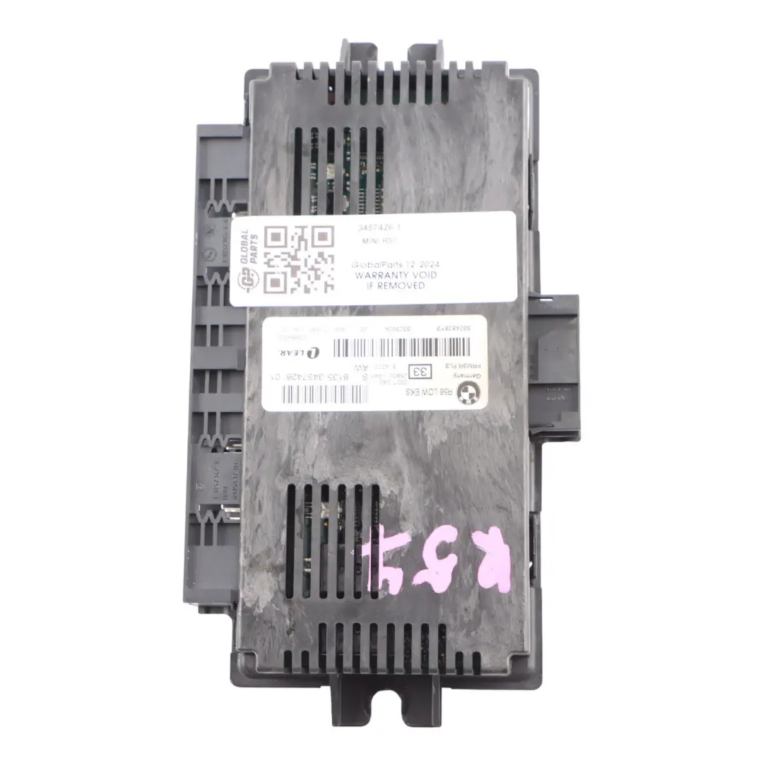 Footwell Module Mini R57 LCI Light Low EKS ECU PL3 FRM3R Lear to with Part number 3457426 Footwell Module Mini R57 LCI Light Low EKS ECU PL3 FRM3R Lear - SKU 3457426-1 - Part number 3457426