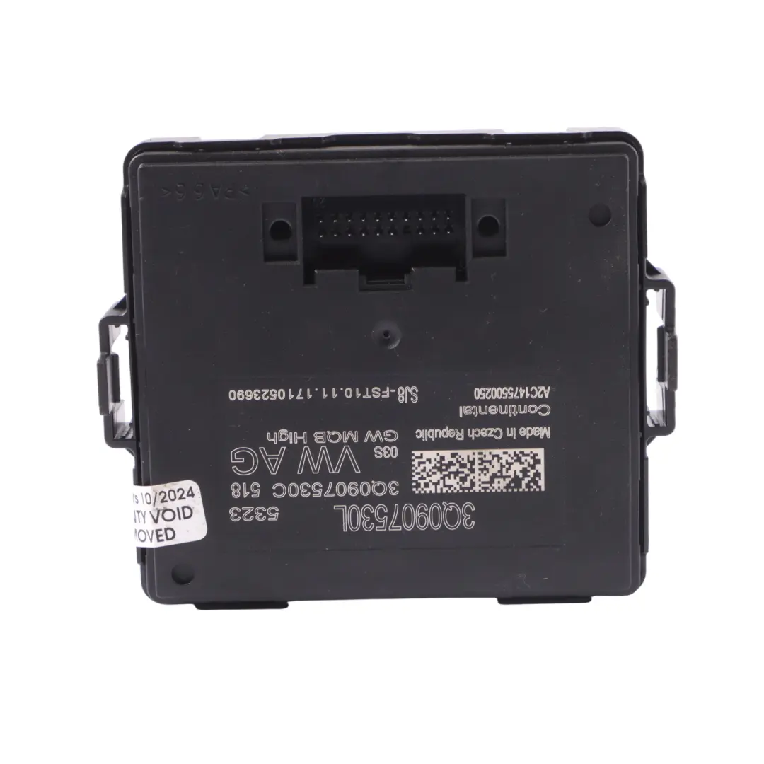 VW Volkswagen Golf SV Module de l'unité de contrôle ECU GW MQB High - SKU 3Q0907530L - Numéro de pièce 3Q0907530L