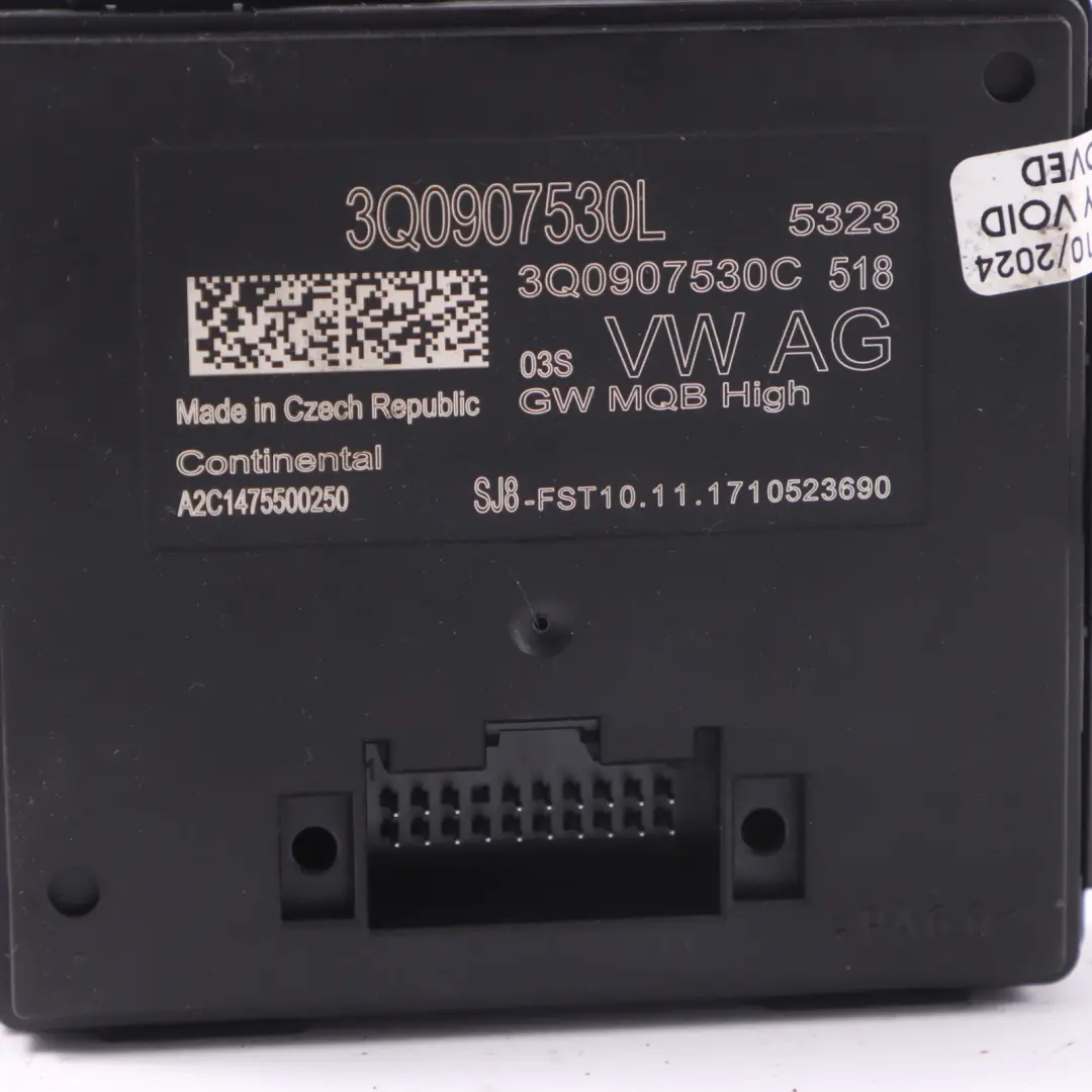 VW Volkswagen Golf SV Module de l'unité de contrôle ECU GW MQB High - SKU 3Q0907530L - Numéro de pièce 3Q0907530L