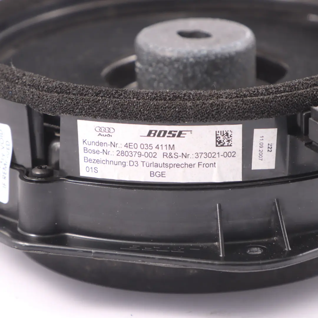 AUDI S8 D3 Altoparlante Porta Anteriore Subwoofer Sinistro Destro - SKU 4E0035411M - Numero di parte 4E0035411M