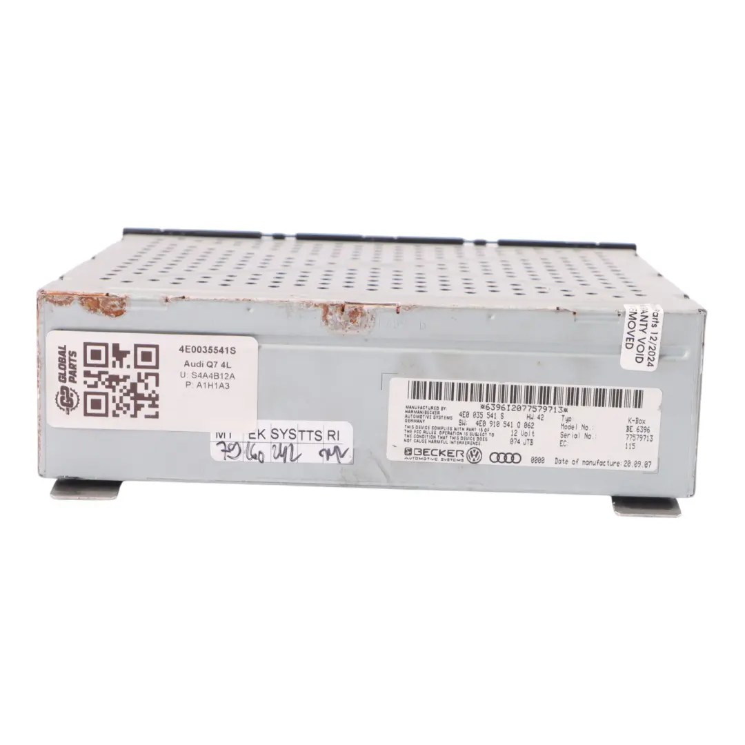Audi Q7 4L Moduł Sterownik Tuner Radio - SKU 4E0035541S - Numer Części 4E0035541S