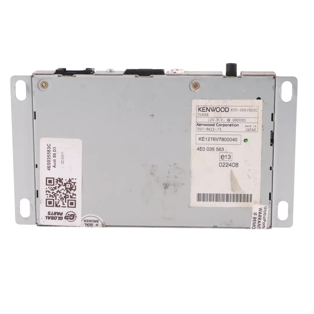 Digital Radio DAB Tuner Receiver Module Kenwood 4E0035583C to Audi S8 D3 with Part number 4E0910563C Audi S8 D3 Digital Radio DAB Tuner Receiver Module Kenwood 4E0035583C - SKU 4E0910563C - Part number 4E0910563C
