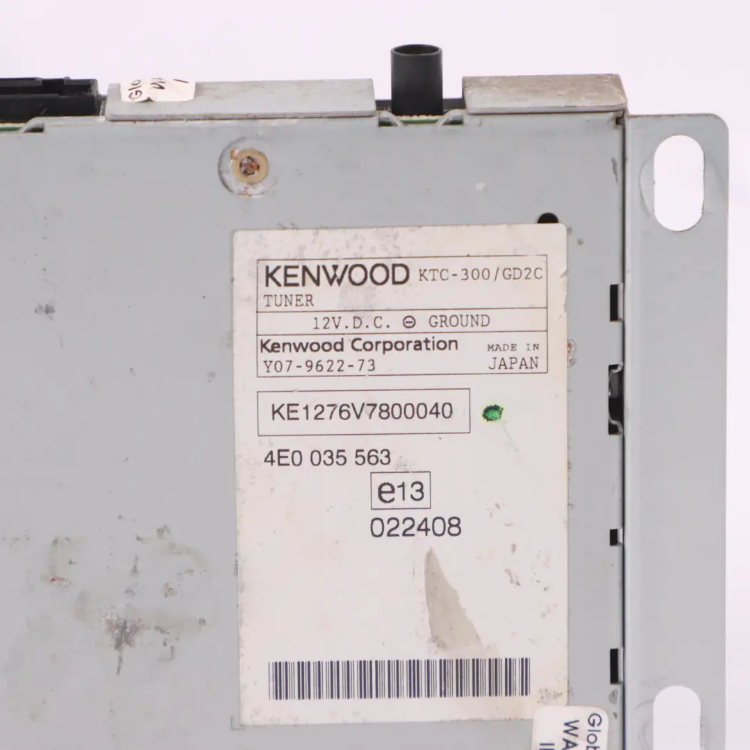 Digital Radio DAB Tuner Receiver Module Kenwood 4E0035583C to Audi S8 D3 with Part number 4E0910563C Audi S8 D3 Digital Radio DAB Tuner Receiver Module Kenwood 4E0035583C - SKU 4E0910563C - Part number 4E0910563C