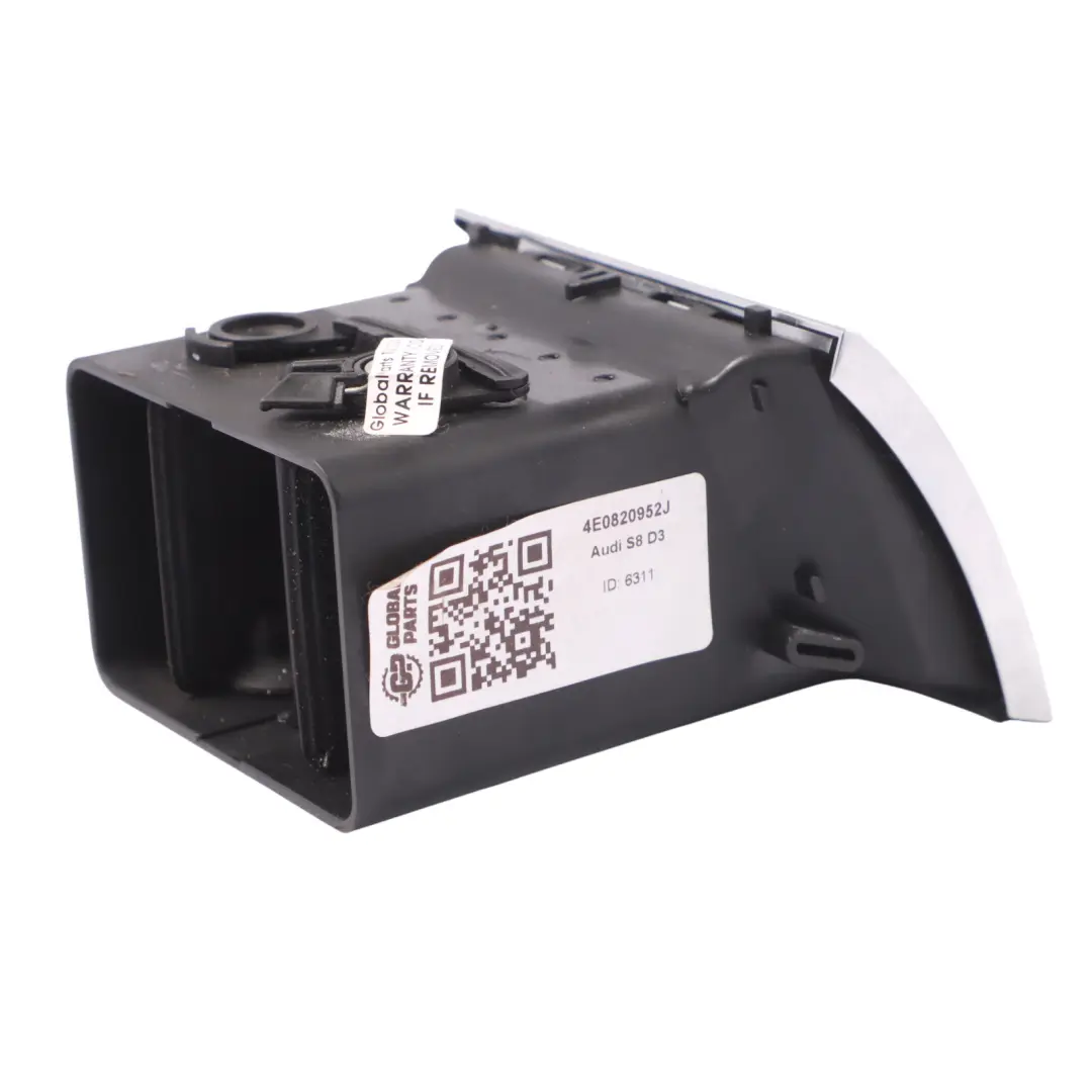 Bocchetta Aria Cruscotto Centro Destra Condotto Aria per Audi A8 S8 D3 con numero di parte 4E0820952J Audi A8 S8 D3 Bocchetta Aria Cruscotto Centro Destra Condotto Aria - SKU 4E0820952J - Numero di parte 4E0820952J