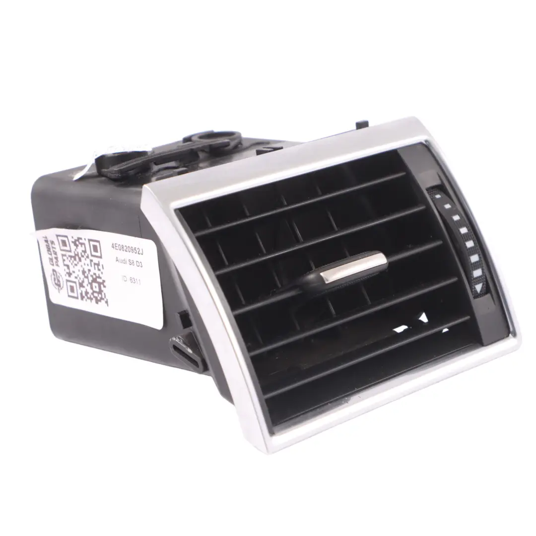 Bouche d'aération du tableau de bord centrale droite pour Audi A8 S8 D3 à propos du numéro de pièce 4E0820952J Audi A8 S8 D3 Bouche d'aération du tableau de bord centrale droite - SKU 4E0820952J - Numéro de pièce 4E0820952J