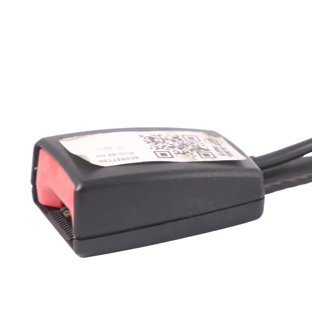 Belt Buckle Lock Front Right O/S Black to Audi S8 D3 A8 4E Seat with Part number 4E0857756 Audi S8 D3 A8 4E Seat Belt Buckle Lock Front Right O/S Black - SKU 4E0857756 - Part number 4E0857756