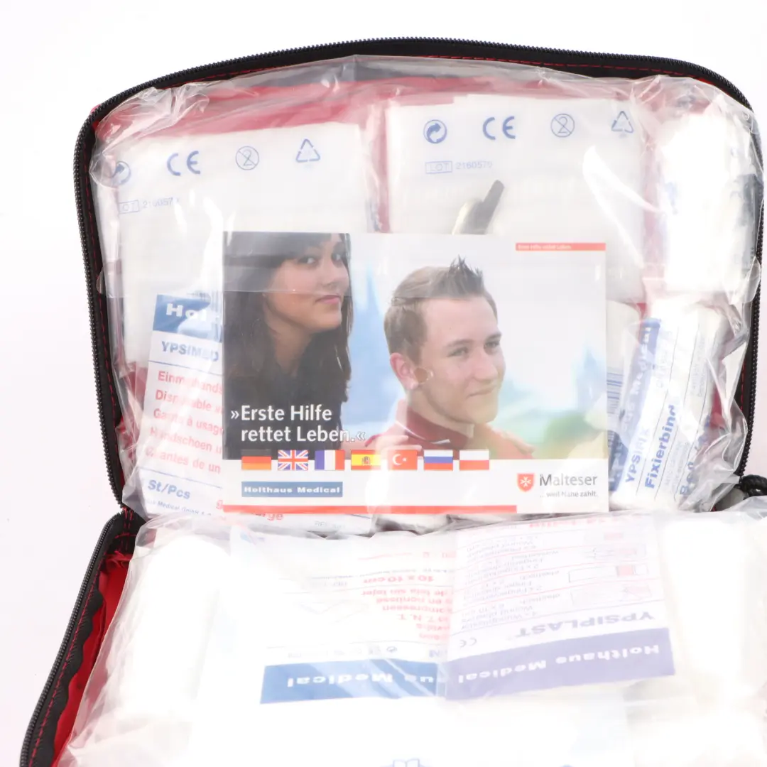 Kit Pronto Soccorso D'Emergenza Set Bende Sacchetto per Audi A1 8X Q7 4L con numero di parte 4E0860282D Audi A1 8X Q7 4L Kit Pronto Soccorso D'Emergenza Set Bende Sacchetto - SKU 4E0860282D - Numero di parte 4E0860282D