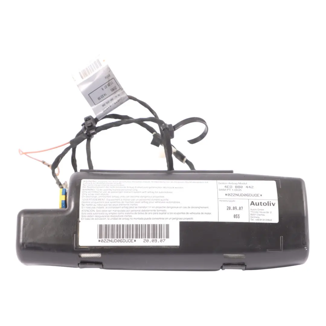 Module d'air des sièges arrière droit pour Audi S8 D3 à propos du numéro de pièce 4E0880442 Audi S8 D3 Module d'air des sièges arrière droit - SKU 4E0880442 - Numéro de pièce 4E0880442