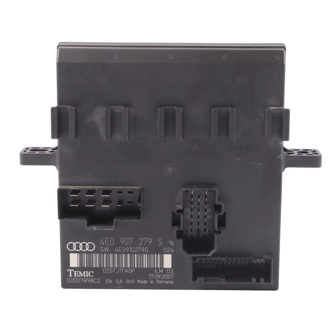Komfort Modul Elektrische Lenksäule Einheit für Audi A8 4E S8 D3 mit Teilenummer 4E0907279S Audi A8 4E S8 D3 Komfort Modul Elektrische Lenksäule Einheit - SKU 4E0907279S - Teilenummer 4E0907279S