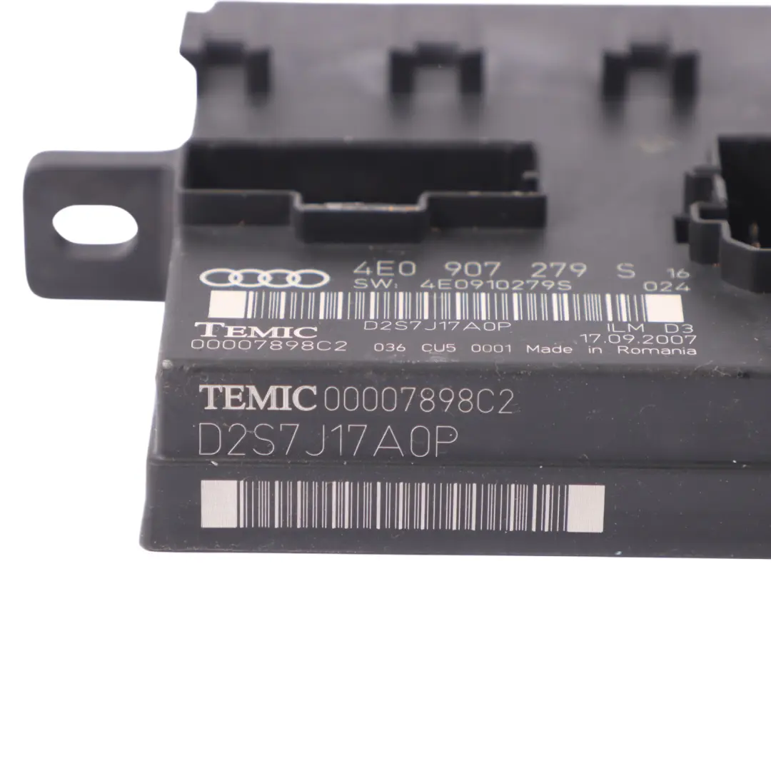 Komfort Modul Elektrische Lenksäule Einheit für Audi A8 4E S8 D3 mit Teilenummer 4E0907279S Audi A8 4E S8 D3 Komfort Modul Elektrische Lenksäule Einheit - SKU 4E0907279S - Teilenummer 4E0907279S