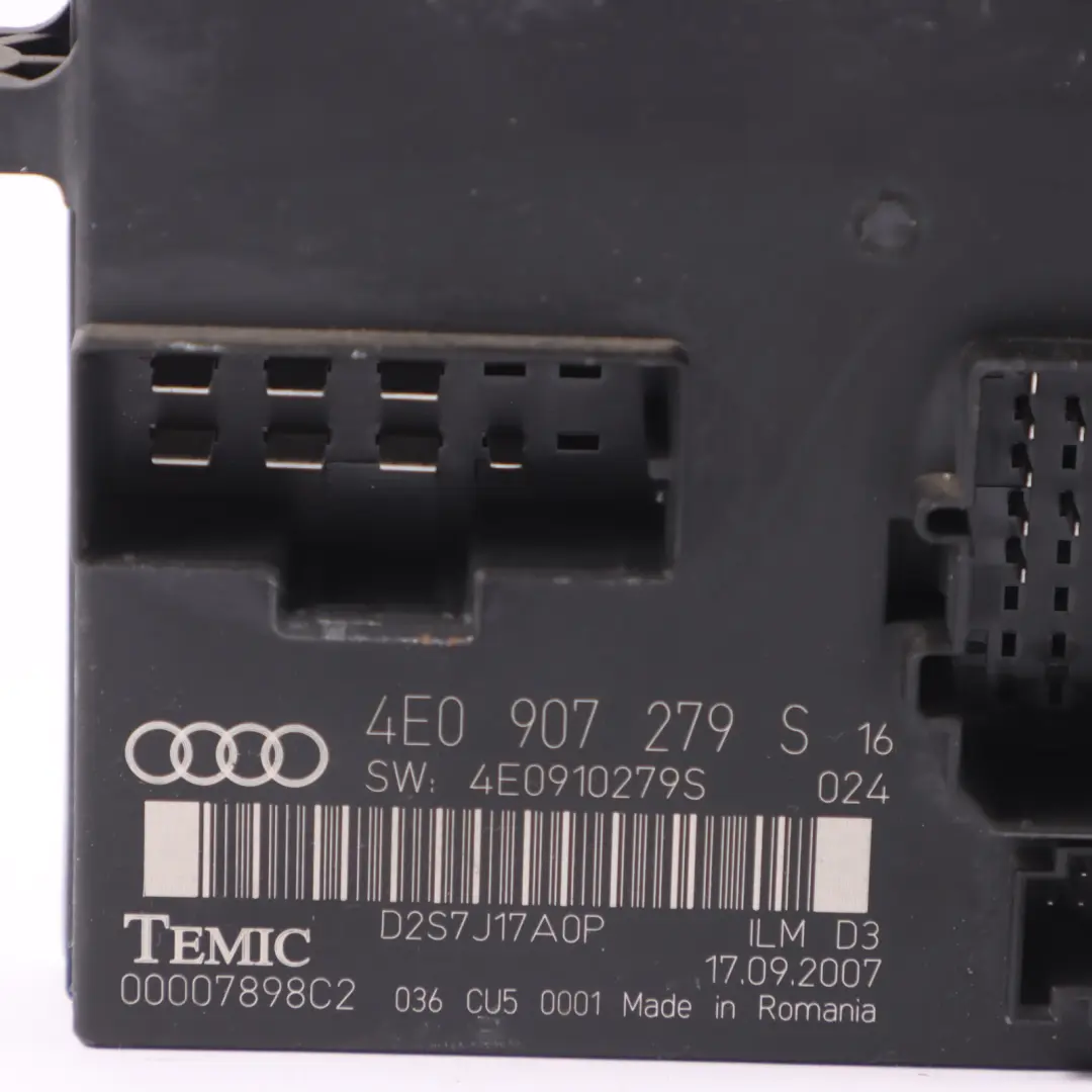 Audi A8 4E S8 D3 Comfort Module Electric Steering Column Unit - SKU 4E0907279S - Part number 4E0907279S