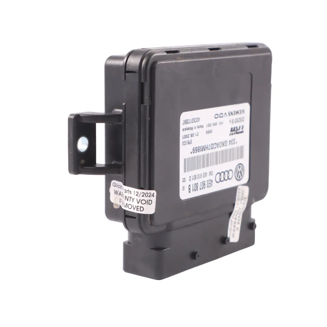 Parking Brake Module Handbrake Control Unit to Audi A8 S8 D3 Electric with Part number 4E0907801B Audi A8 S8 D3 Electric Parking Brake Module Handbrake Control Unit - SKU 4E0907801B - Part number 4E0907801B